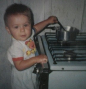 little boy in cook